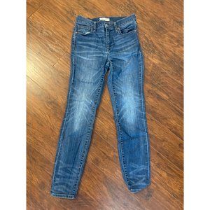 Madewell High Riser Skinny Jeans Womens Size 28 Denim Jeans Cotton Blue